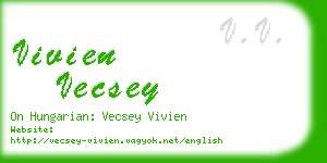 vivien vecsey business card